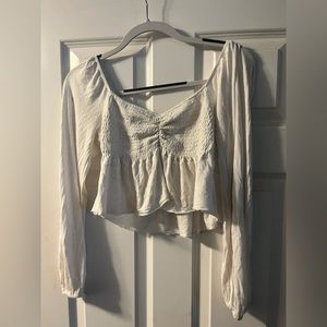 Size Small White long Sleeve with ruffles